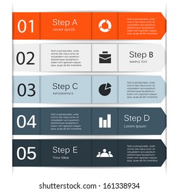 Template for your business presentation with text areas (info graphic)