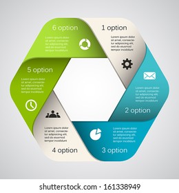 Vorlage für Ihre Geschäftspräsentation mit Textbereichen (Infografik)