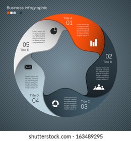 Template for your business presentation with text areas (info graphic)