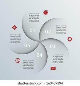 Template for your business presentation with text areas (info graphic)