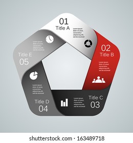 Template for your business presentation with text areas (info graphic)