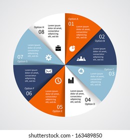 Template for your business presentation with text areas (info graphic)