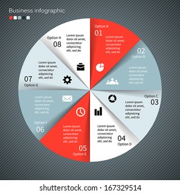 Template For Your Business Presentation With Text Areas (info Graphic)