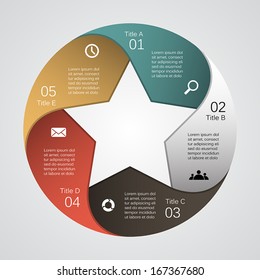 Template for your business presentation with text areas (info graphic)