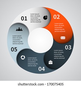 Template for your business presentation with text areas (info graphic)