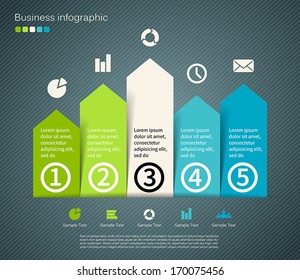 Template for your business presentation with text areas (info graphic)