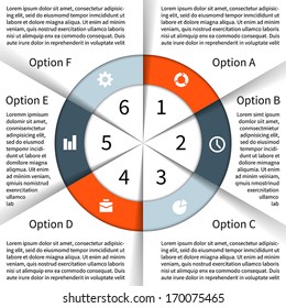 Template for your business presentation with text areas (info graphic)