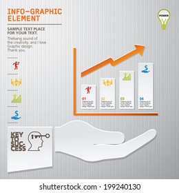 Template for your business presentation with text areas (info graphic)