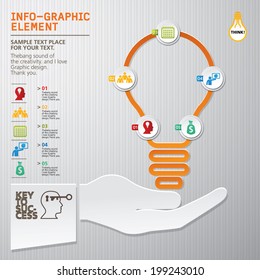 Template for your business presentation with text areas (info graphic)