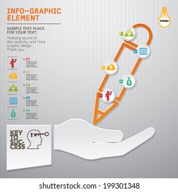 Template for your business presentation with text areas (info graphic)