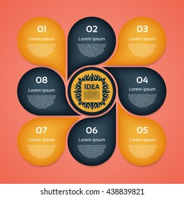 Template for your business presentation with text areas (info graphic)