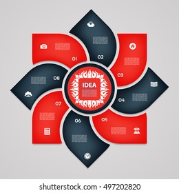 Template for your business presentation with text areas (info graphic)