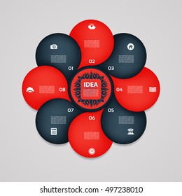 Template for your business presentation with text areas (info graphic)