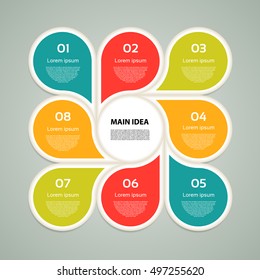 Template For Your Business Presentation With Text Areas (info Graphic)