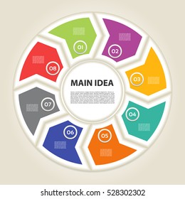 Template for your business presentation with text areas (info graphic)