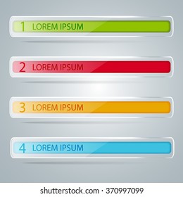  Template to your business presentation. Transparent stickers with colored circular sliders. up to 4. Space for labels.Business infographic template.