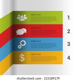 Template for your business presentation. Vector steps