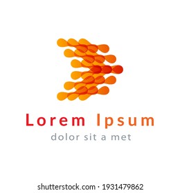 Template for your company, abstract red logo. Business corporate badge.