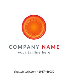 Template for your company, abstract red logo. Business corporate badge.