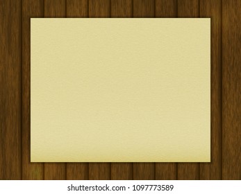 template for your design. a blank sheet of paper on a wooden table. realistic style. vector illustration.