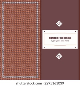 Template for your design of nomad style for packaging, boxes, banner and print design. Vector. Old style.