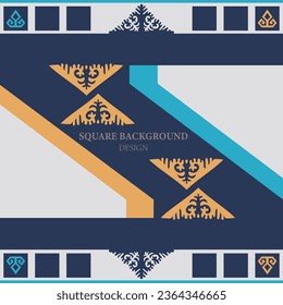 Template for your design. Ornamental elements and motifs of Kazakh, Kyrgyz, Uzbek, national Asian decor for packaging, boxes, banner and print design. Nomad style. Vector.