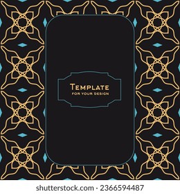 Template for your design with ornamental elements decor for packing, banner, flyer and print design. Workpiece for your design.	