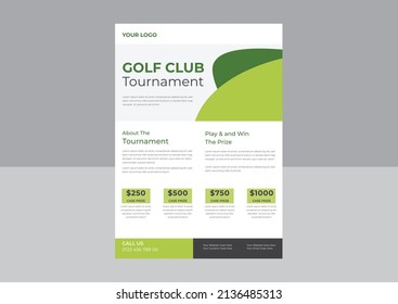 Template for your golf tournament invitation flyer, Golf Poster Vector. Golf Ball. Vertical Design For Sport Bar Promotion. Tournament, Championship Flyer Design. Club Flyer.