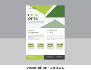 Template for your golf tournament invitation flyer, Golf Poster Vector. Golf Ball. Vertical Design For Sport Bar Promotion. Tournament, Championship Flyer Design. Club Flyer.