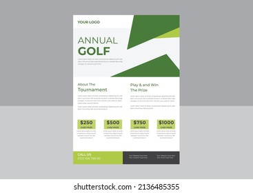 Template for your golf tournament invitation flyer, Golf Poster Vector. Golf Ball. Vertical Design For Sport Bar Promotion. Tournament, Championship Flyer Design. Club Flyer.