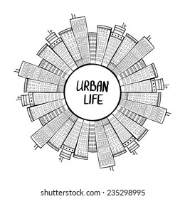 Template for your logo design urban style. Vector, eps 10