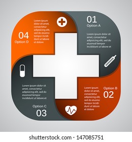 Template for your medical presentation with text areas (info graphic)
