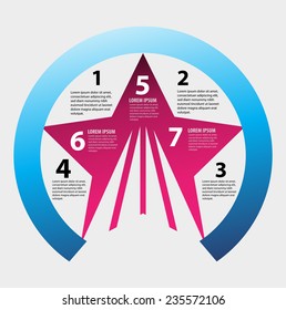Template for your presentation with text areas infographic