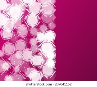 template for your text or design or presentation with colors flowers