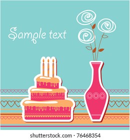 Template-card - Happy Birthday! Insert your text.