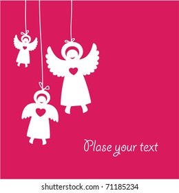 template-greetings cards with angels