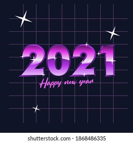 templates, 2021 Happy New Year for social media posts, greeting cards, poster,banner ,web,welcoming new year turn