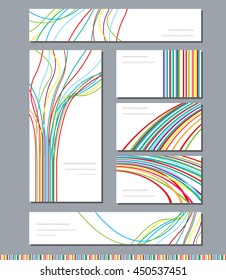 Templates with abstract elements for branding and identity. For your design, announcements,  posters, advertisement.