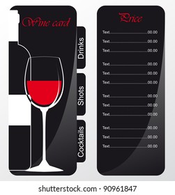 Templates of alcohol card