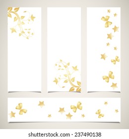 Templates for banners or greeting cards. Vector illustration.