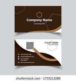 Templates for Business card in modern luxury style brown and white color