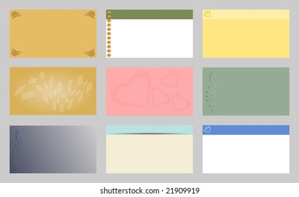 Templates for business cards