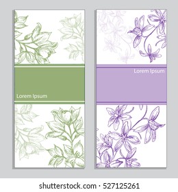 templates card with flowers
