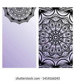 Templates Card With Mandala Design.  