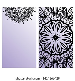 Templates Card With Mandala Design.  