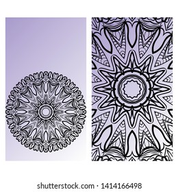 Templates Card With Mandala Design.  