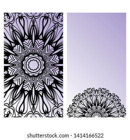 Templates Card With Mandala Design.  