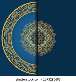 Templates Card With Mandala Design. Heathcare, Lifestyle Flyer. Vector Illustration. 