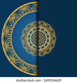 Templates Card With Mandala Design. Heathcare, Lifestyle Flyer. Vector Illustration. 