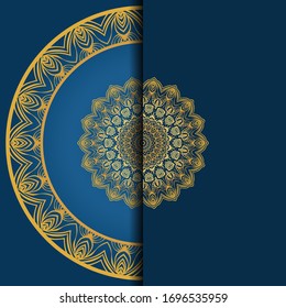 Templates Card With Mandala Design. Heathcare, Lifestyle Flyer. Vector Illustration. 